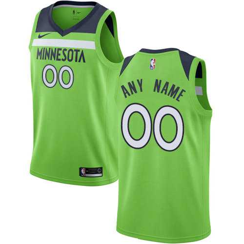 Men & Youth Customized Minnesota Timberwolves Green Nike Statement Edition Jersey